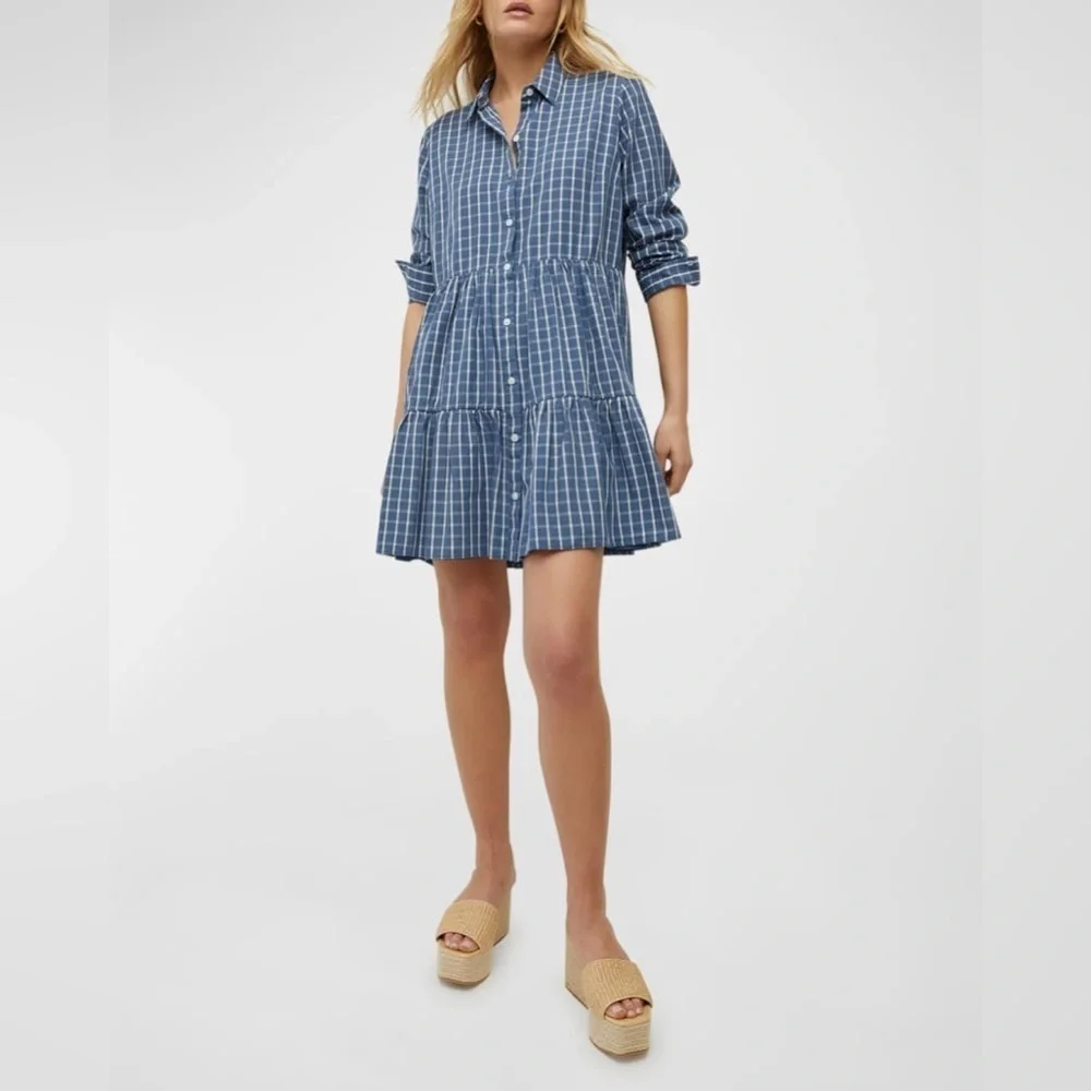 Veronica Beard
Jemila Check Tiered Mini Dress - Picture 2 of 8